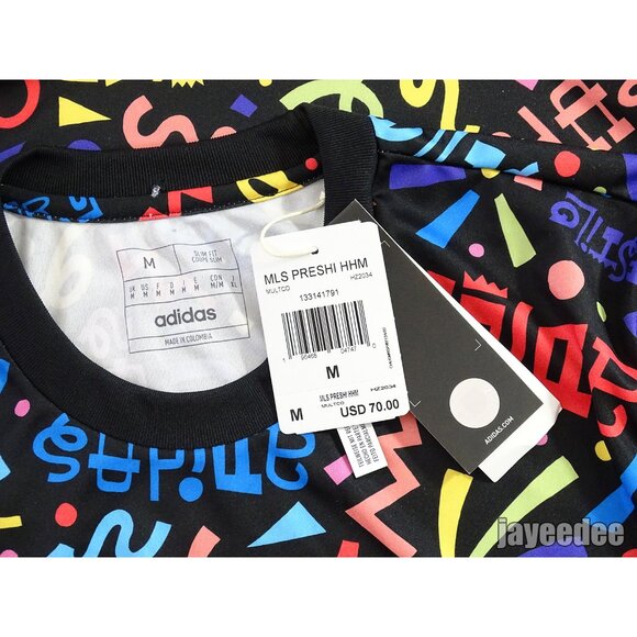 $70 ADIDAS HISPANIC HERITAGE MONTH PRE-MATCH MLS SOCCER JERSEY HZ2034 M - Picture 4 of 4